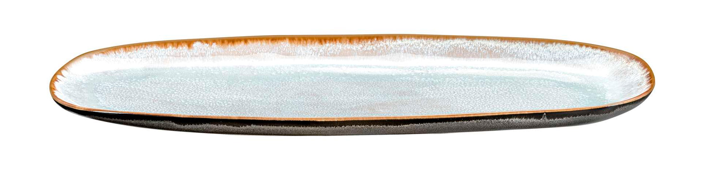 SHADOW AQUA - Grote ovale schaal 35,5 x 14 cm