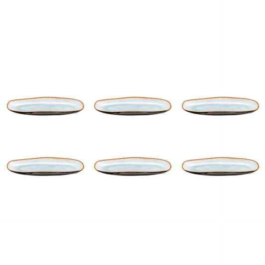 Kleine ovale schaal 23 x 11 cm - 6-delig - Shadow aqua