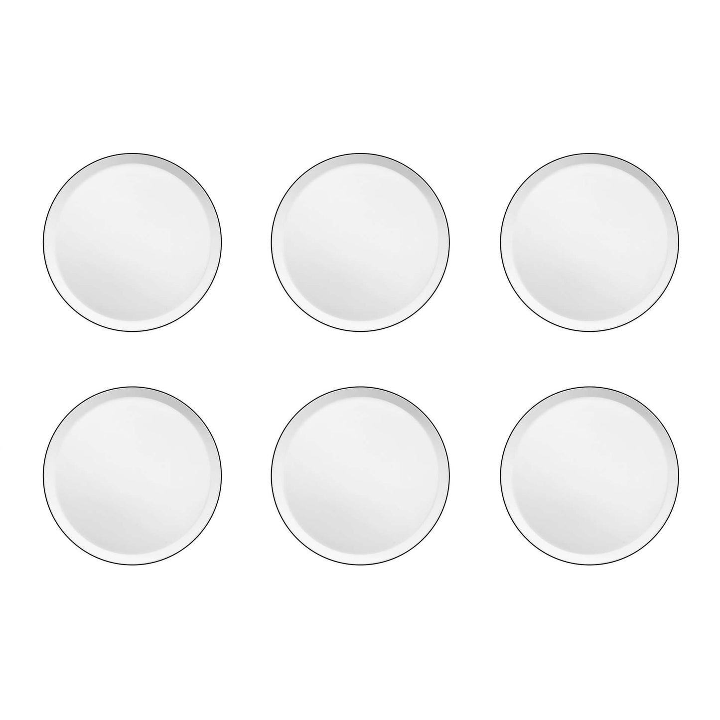 YAKA BLACK - Dessertbord 21,5 cm (set van 6)
