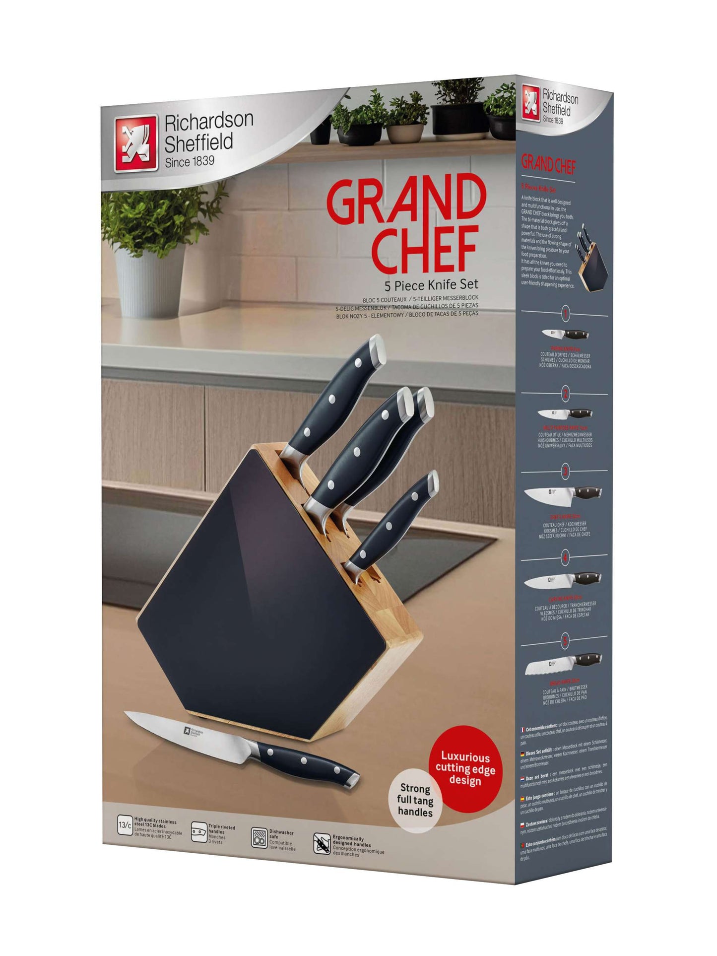 Grand Chef Knife Block - 5-piece