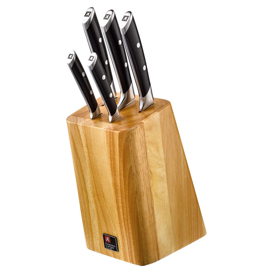 R:Vision Knife Block - 5-piece - Wood