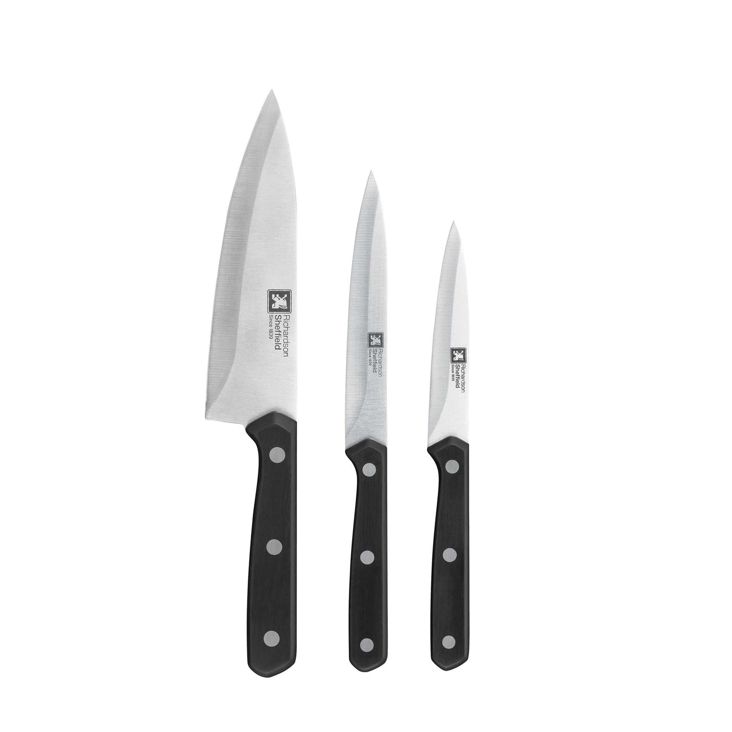 Cucina Kitchen Knife Set - 3-Piece - Black