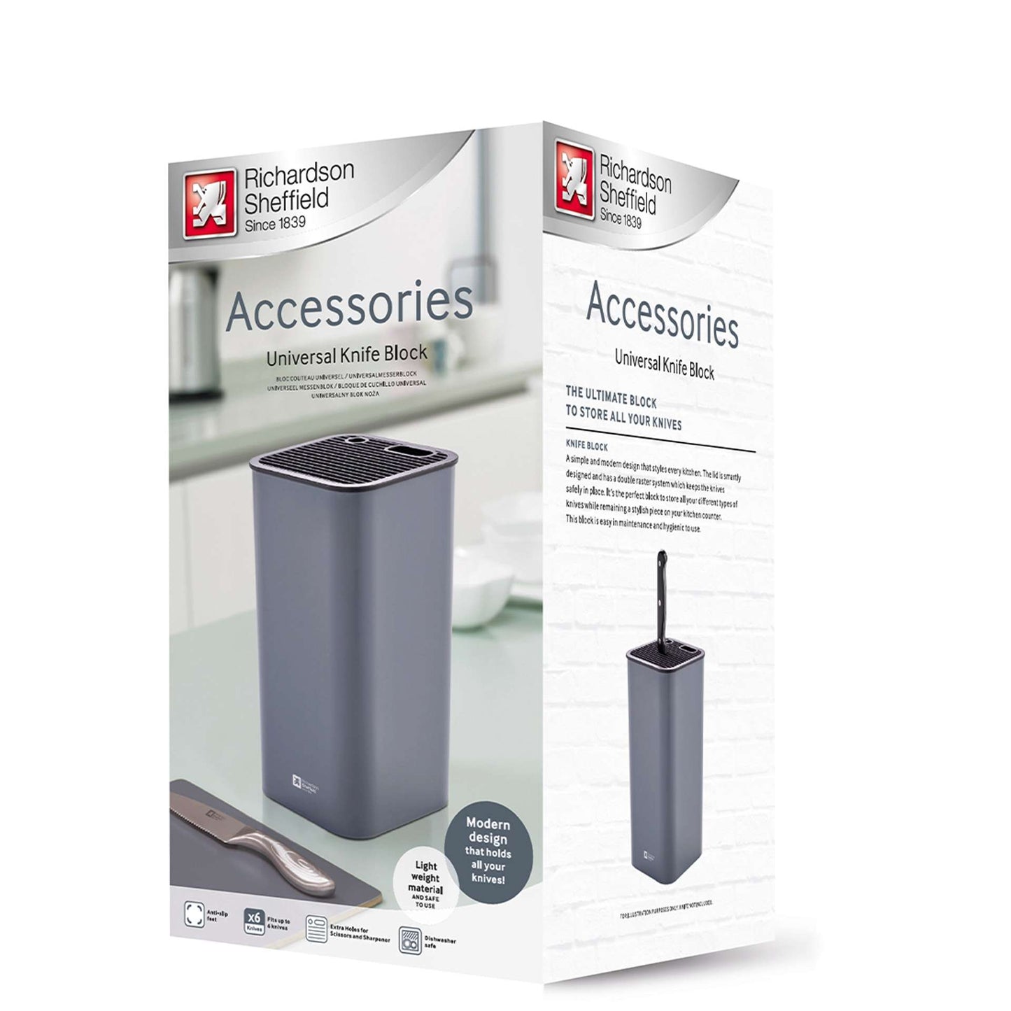 Knife block - Grey