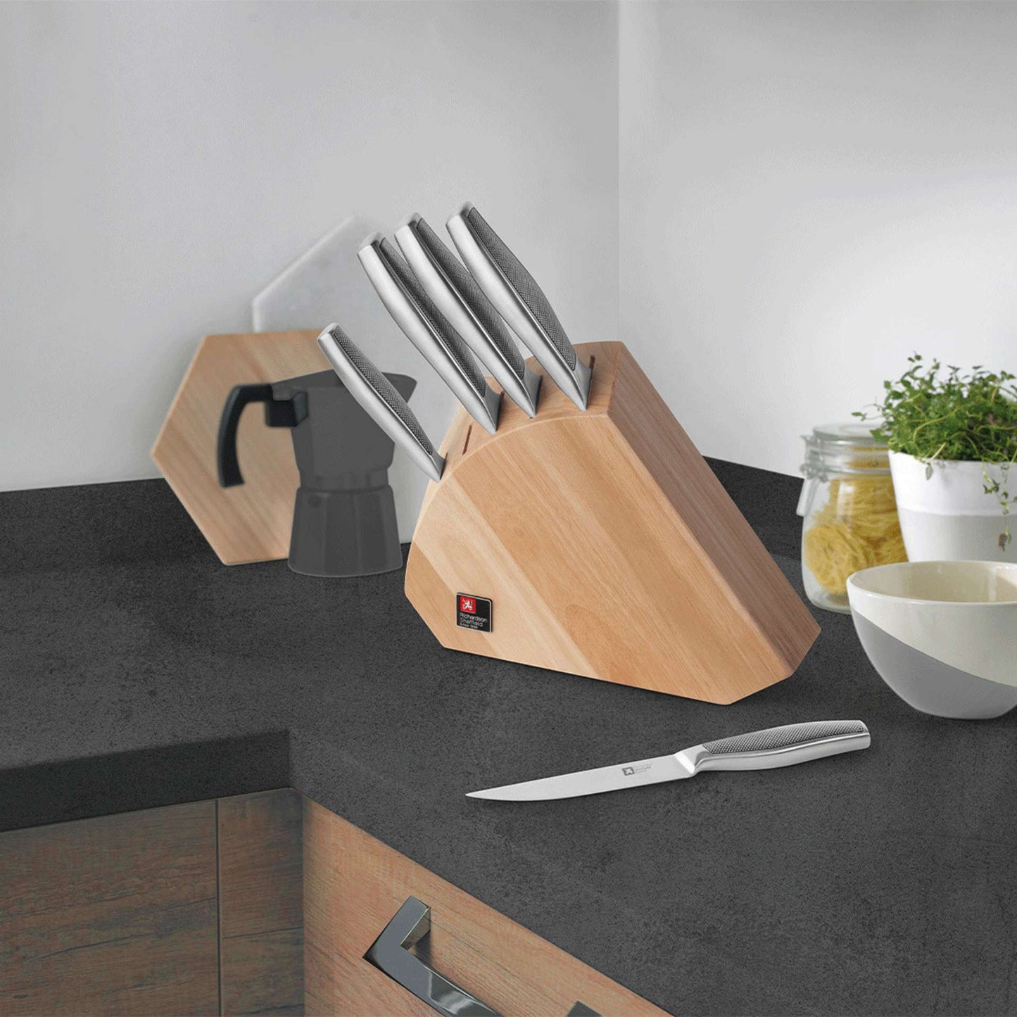 Sense Knife Block - 5-piece - Wood