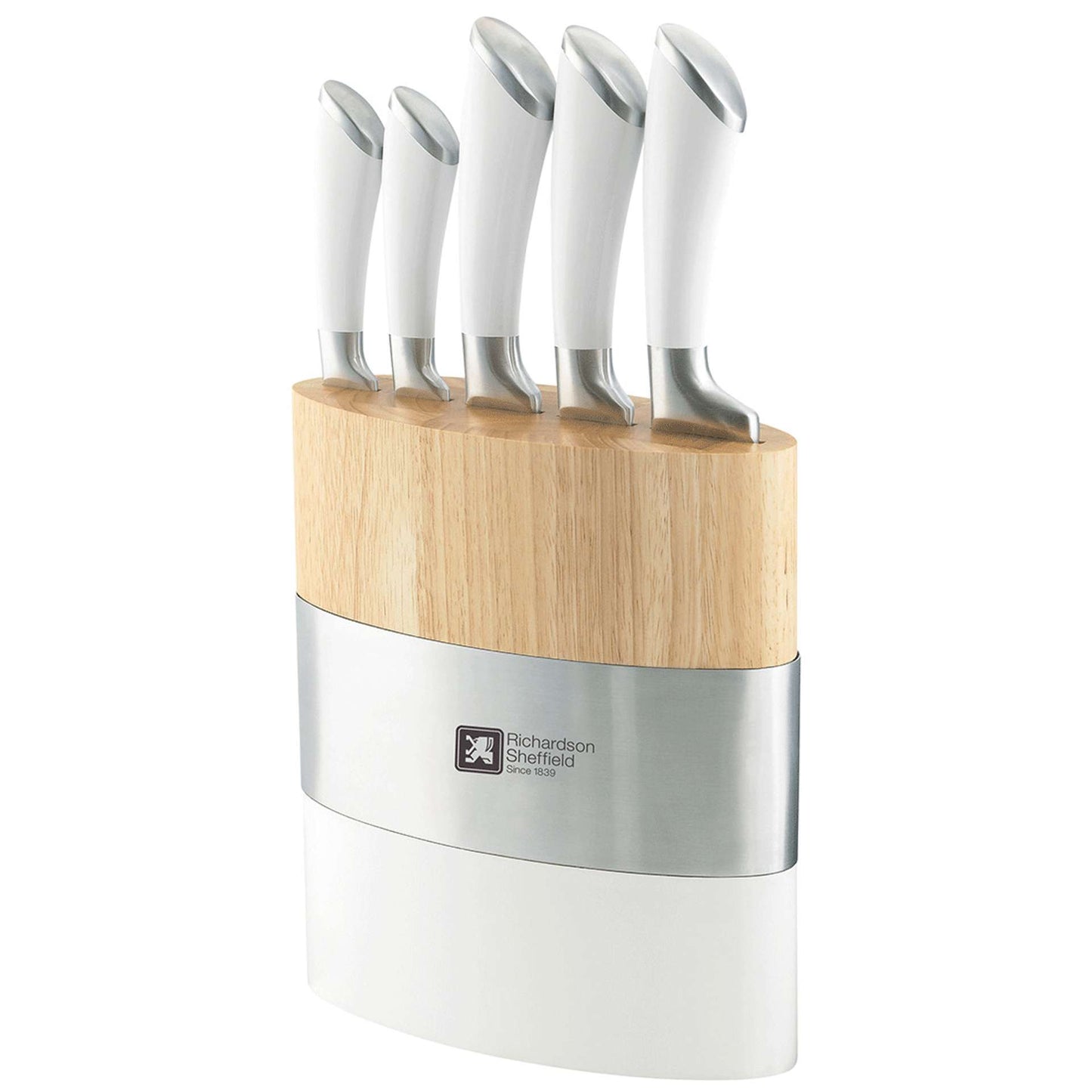 Fusion Knife Block - 5-piece - Bamboo White