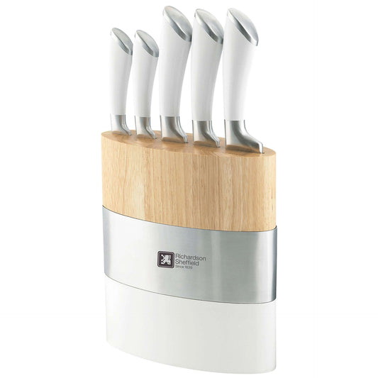 Fusion Knife Block - 5-piece - Bamboo White