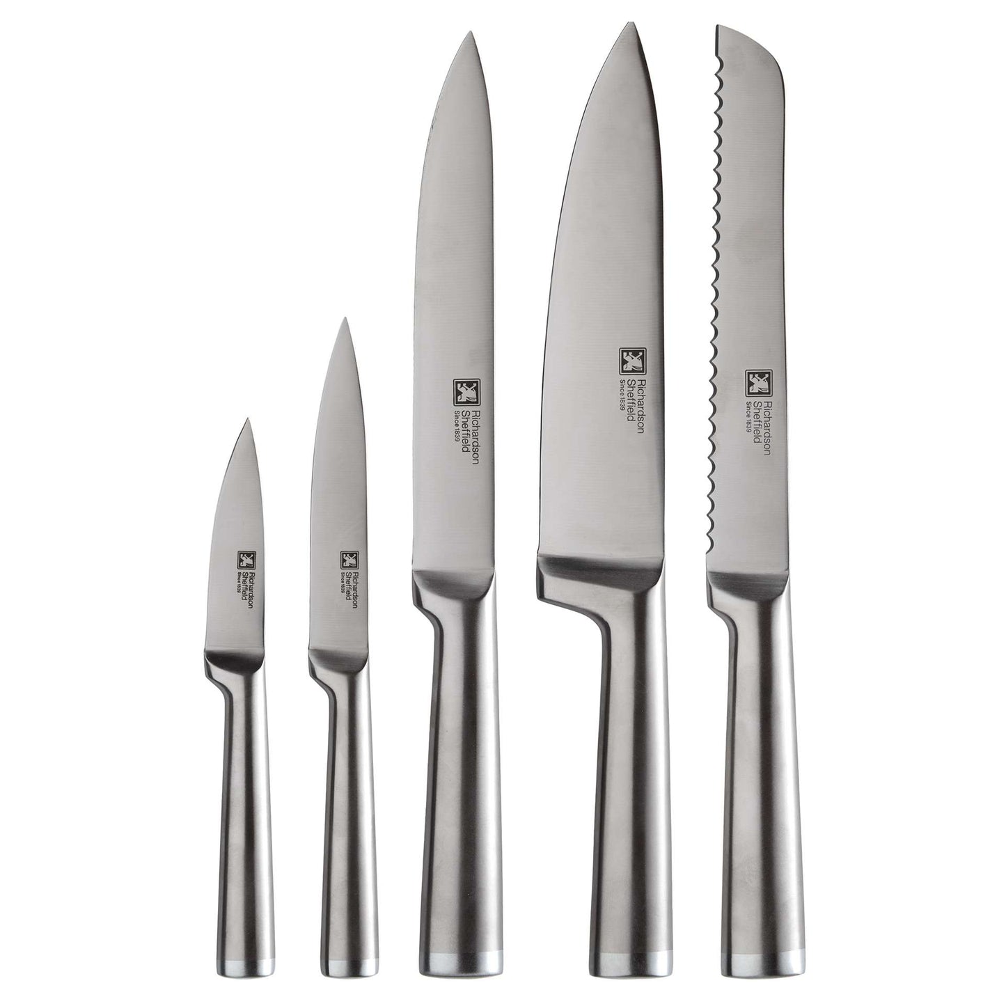 Visage Knife Block - 5-piece - Silver-colored