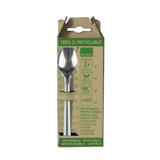 Leaves Coffee Spoons Set - 20 Pieces - Silver Colored