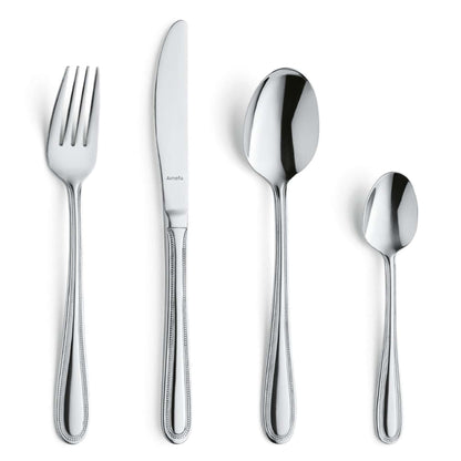 Pearl Cutlery Set - 6 Persons - 24 Pieces - Silver Colored