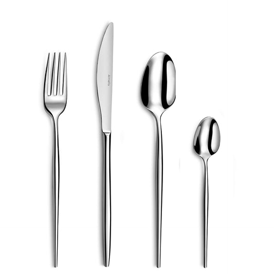Soprano Cutlery Set - 6 Persons - 24 Pieces - Silver Colored