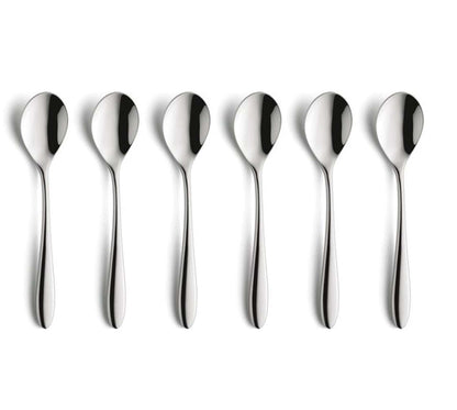 Cuba Coffee Spoons Set - 6 Persons - 6-Piece - Silver Colored