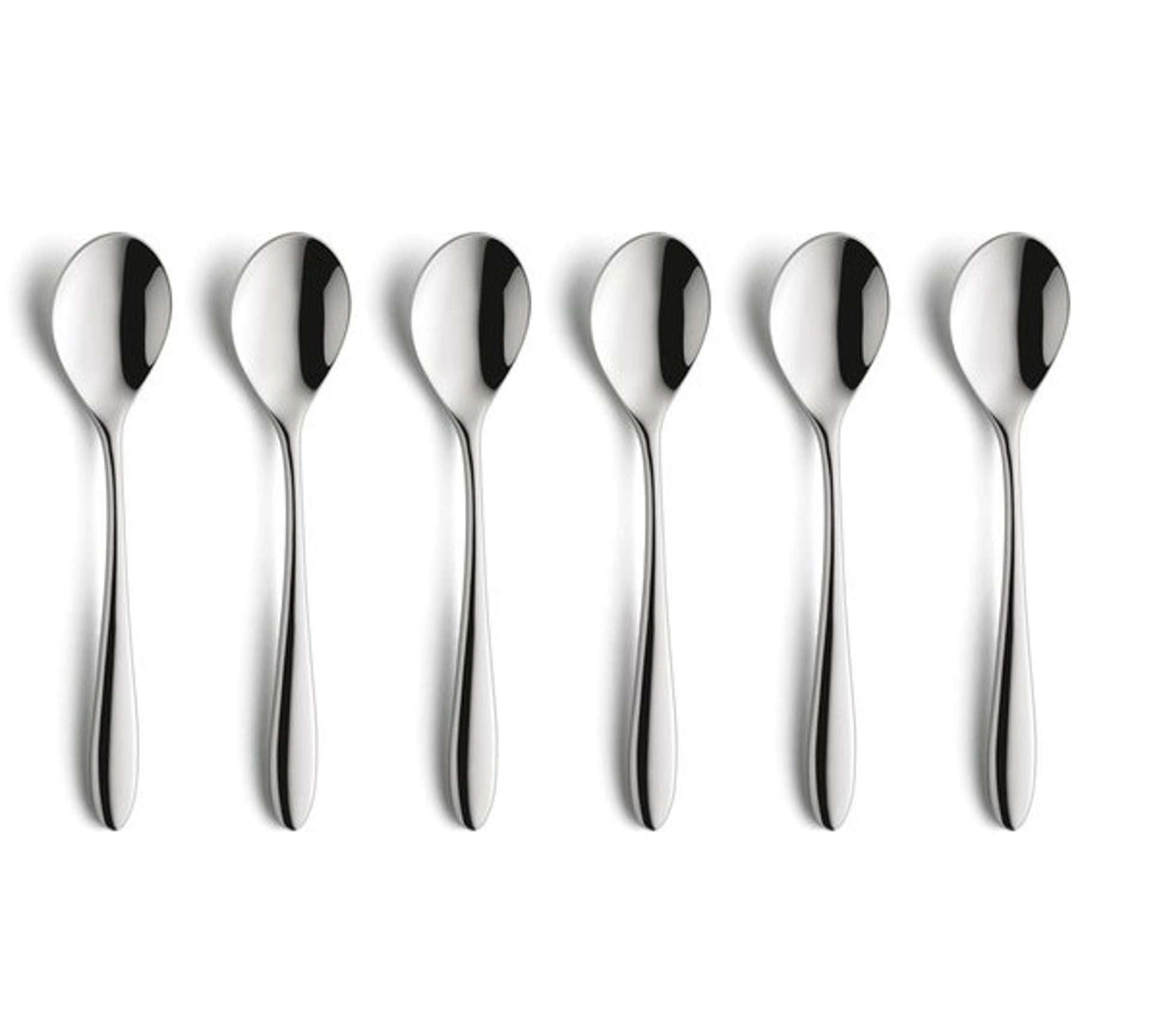 Cuba Mocha/Espresso Spoon Set - 6 Persons - 6-Piece - Silver Colored