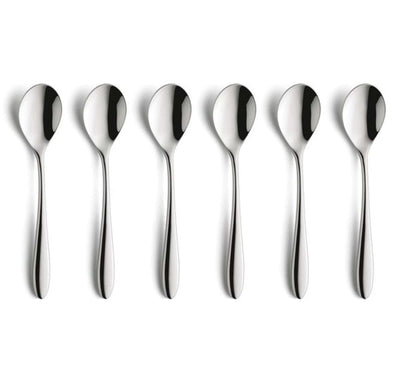 Cuba Mocha/Espresso Spoon Set - 6 Persons - 6-Piece - Silver Colored