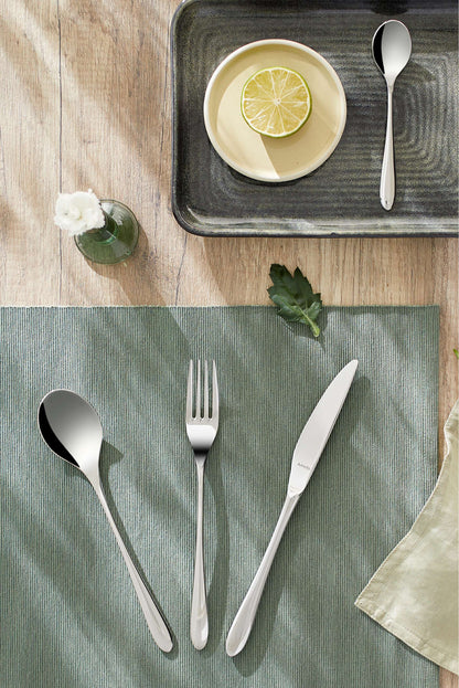 Cuba Dessert Spoon Set - 2 Persons - 2-Piece - Silver Colored