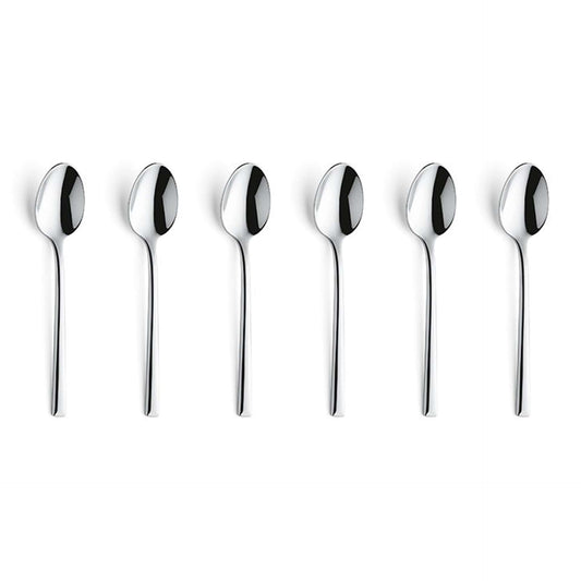 Metropole Coffee Spoon Set - 6 Persons - 6-Piece - Silver Colored
