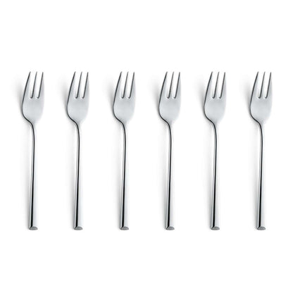 Metropole Pastry Fork Set - 6 Persons - 6-Piece - Silver Colored