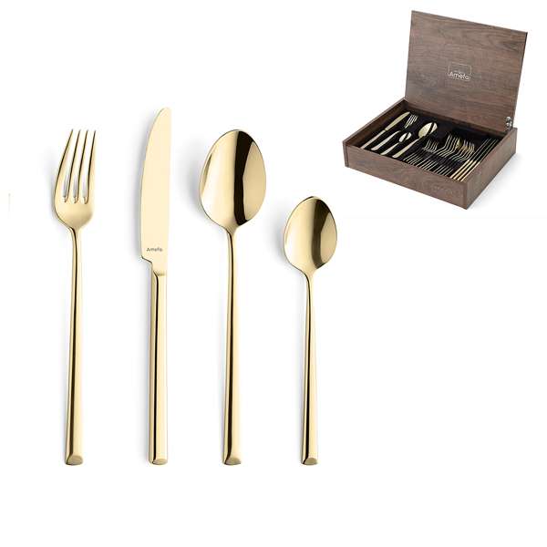 Metropole Cutlery Set - 24 Pieces - Gold