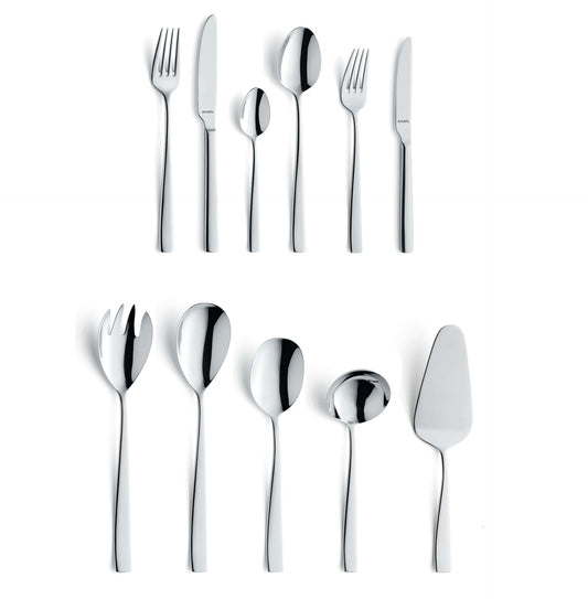 Martin Cutlery Set - 12 Persons - 78 Pieces - Silver Colored