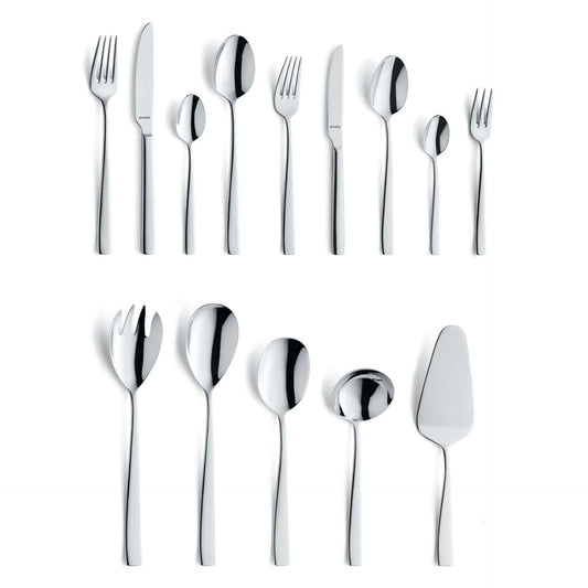 Martin Cutlery Set - 6 Persons - 60 Pieces - Silver Colored