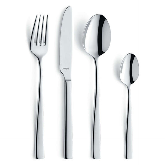 Martin Cutlery Set - 6 Persons - 24 Pieces - Silver Colored