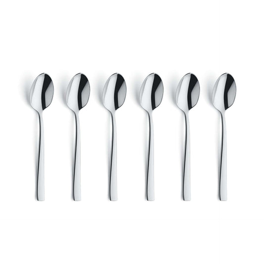 Martin Coffee Spoon Set - 6 Persons - 6-Piece - Silver Colored