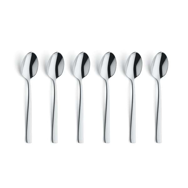 Martin Koffielepels set - 6 Personen - 6-delig - Zilverkleurig