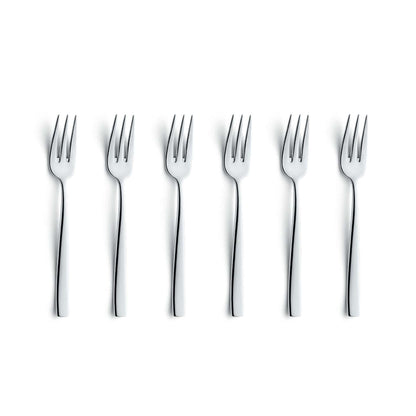 Martin Pastry Fork Set - 6 Persons - 6-Piece - Silver Colored