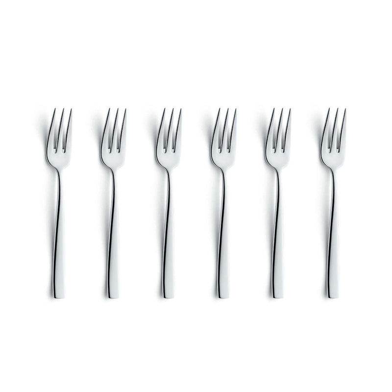 Martin - Gebakvorkjes set - 6 Personen - 6-delig - Zilverkleurig