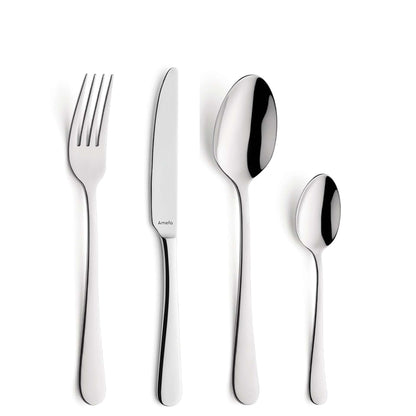 Austin Cutlery Set - 6 Persons - 24 Pieces - Silver Colored