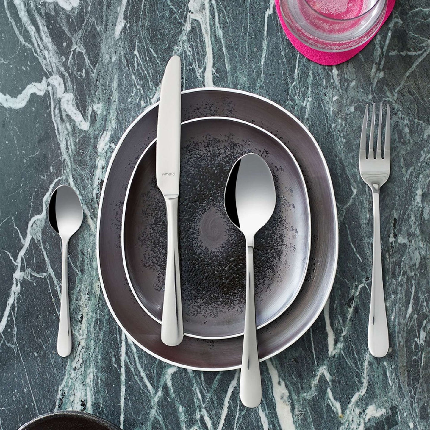 Austin Cutlery Set - 6 Persons - 24 Pieces - Silver Colored