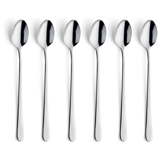 Austin Longdrink/Latte macchiato spoon set - 6 persons - 6-piece - Silver colored