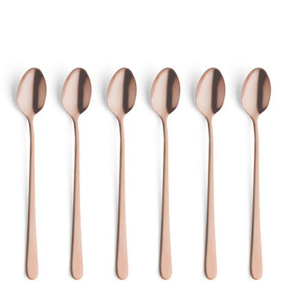 Austin Longdrink/Latte macchiato spoon set - 6 persons - 6-piece - Copper