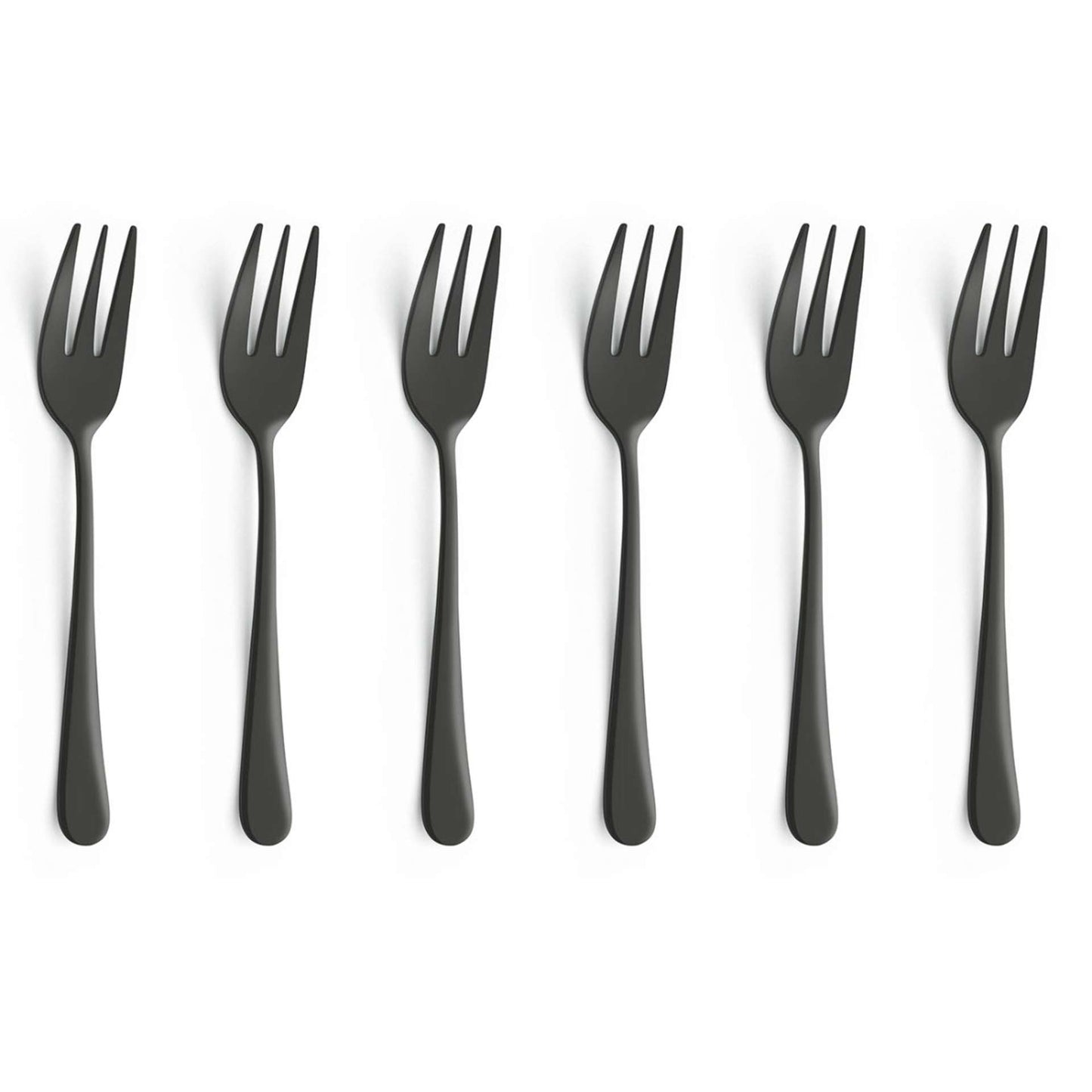 Austin Pastry Fork Set - 6 Persons - 6-Piece - Black