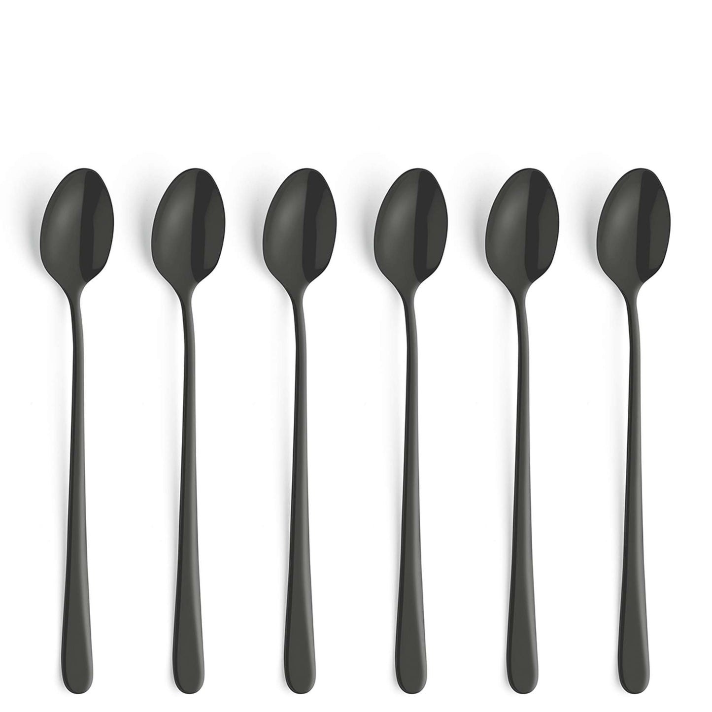 Austin Longdrink/Latte macchiato spoon set - 6 persons - 6-piece - Black
