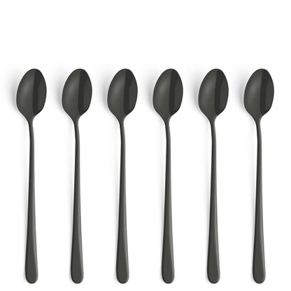 Austin Longdrink/Latte macchiato spoon set - 6 persons - 6-piece - Black