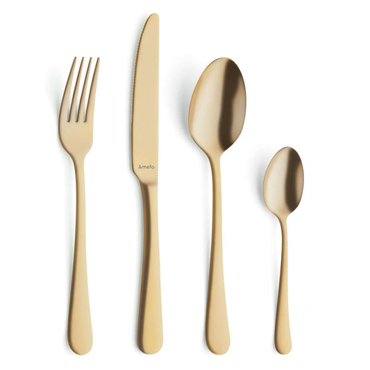 Austin Cutlery Set - 6 Persons - 24 Pieces - Gold