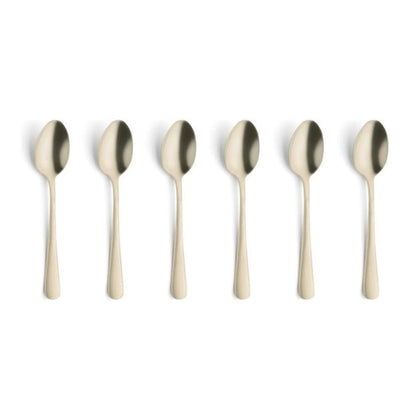 Austin Mocca/Espresso spoon set - 6 Persons - 6-piece - Champagne