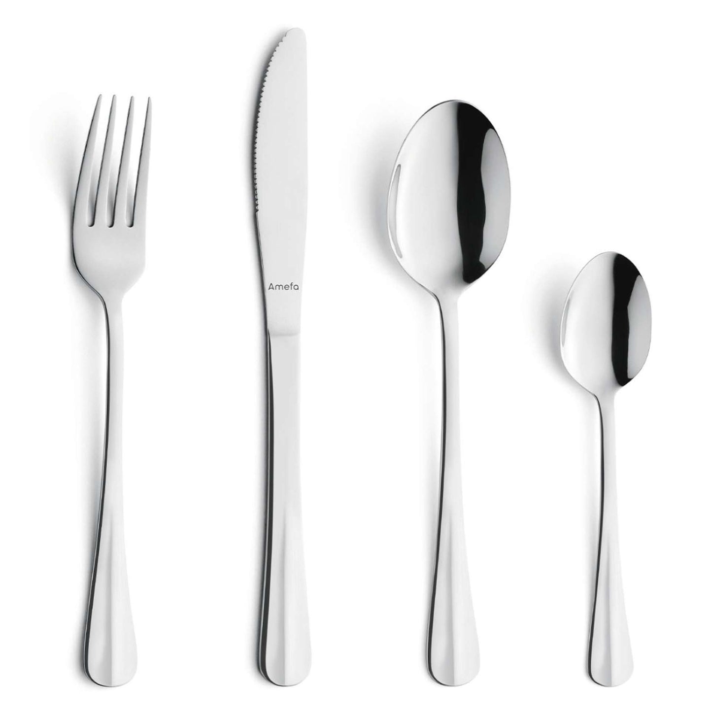 Napoli Cutlery Set - 6 Persons - 24 Pieces - Silver Colored