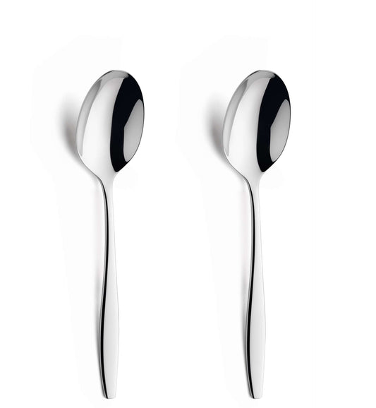 Florence Serving Spoon Set - 2-piece - Silver Colored