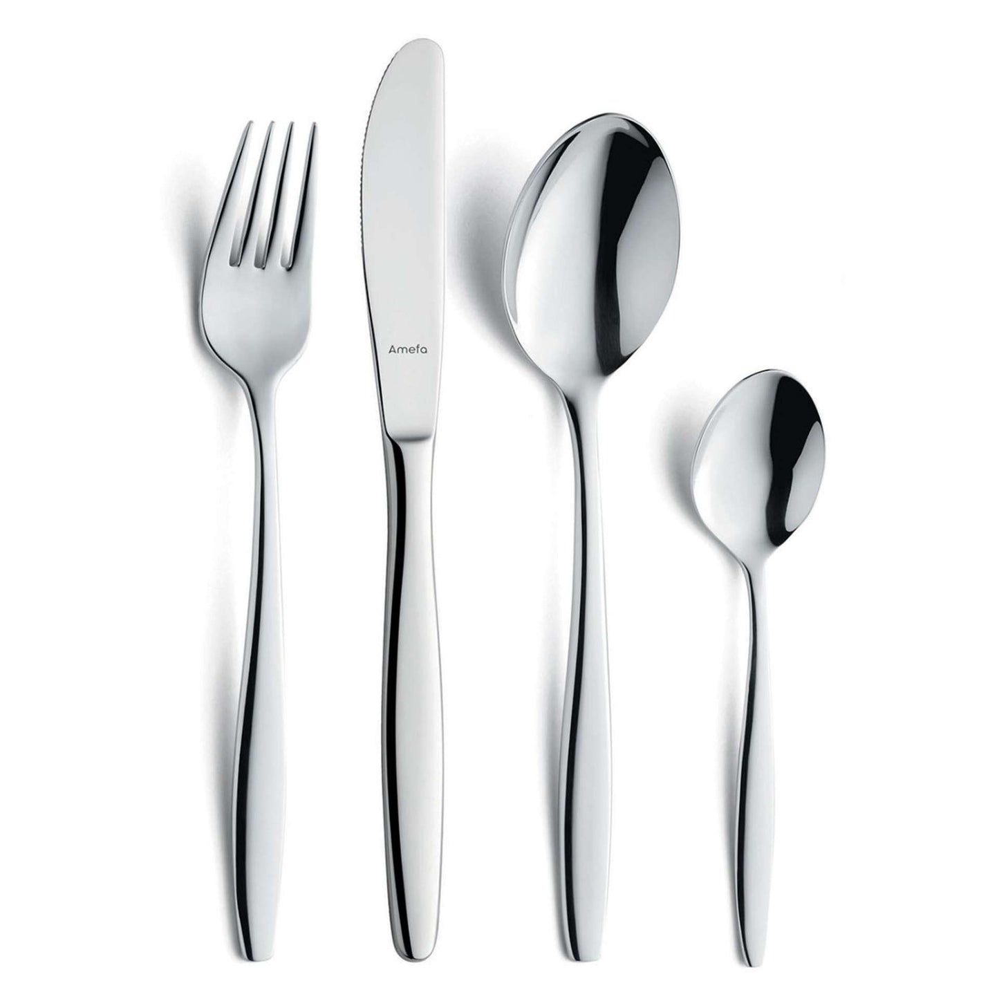 Florence Cutlery Set - 6 Persons - 24 Pieces - Silver Colored
