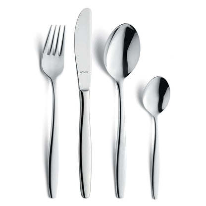 Florence Cutlery Set - 6 Persons - 24 Pieces - Silver Colored