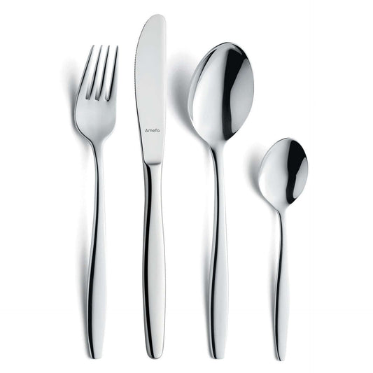 Florence Cutlery Set - 6 Persons - 24 Pieces - Silver Colored