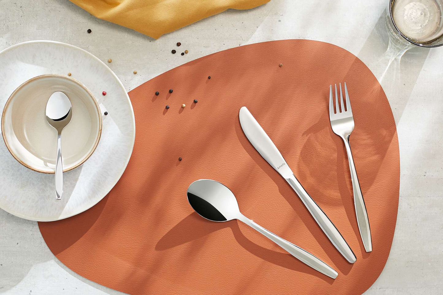 Florence Cutlery Set - 6 Persons - 24 Pieces - Silver Colored
