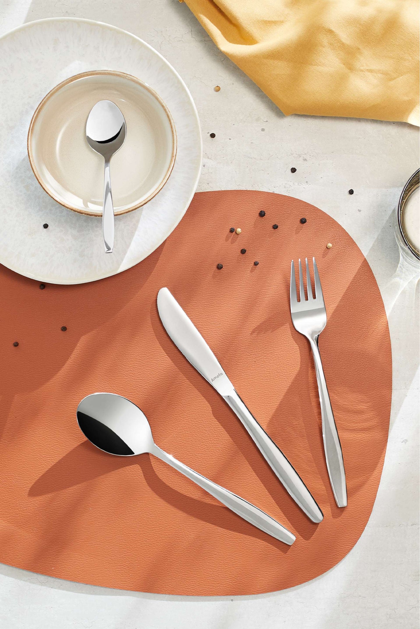 Florence Cutlery Set - 6 Persons - 24 Pieces - Silver Colored