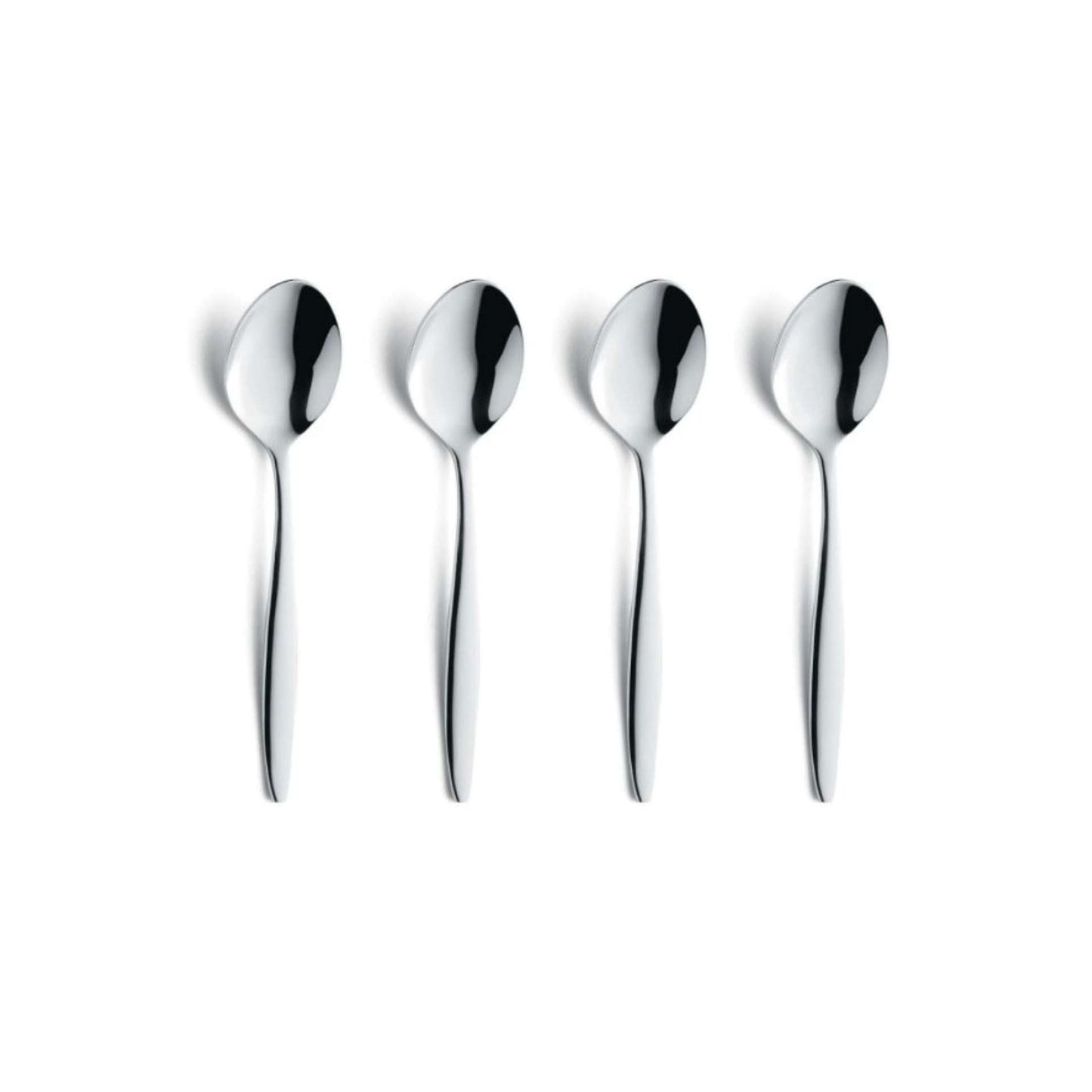 Florence Mocca/Espresso Spoon Set - 4 Persons - 4-Piece - Silver Colored
