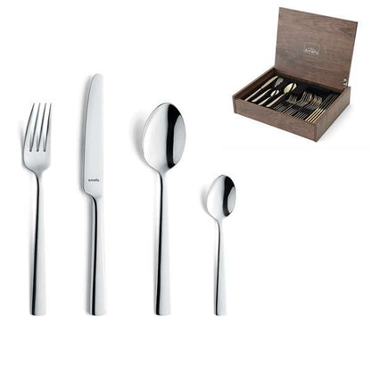 Moderno Cutlery Set - 24 Pieces - Silver Colored