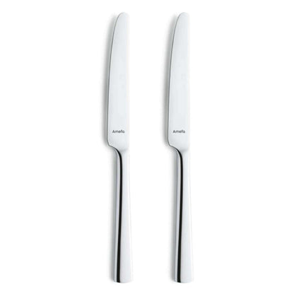 Moderno Table Knife Set - 2 Persons - 2-piece - Silver Colored