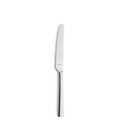 Modern Dessert Knives Set Solid Handle - 2 Persons - 2-Piece - Silver Colored
