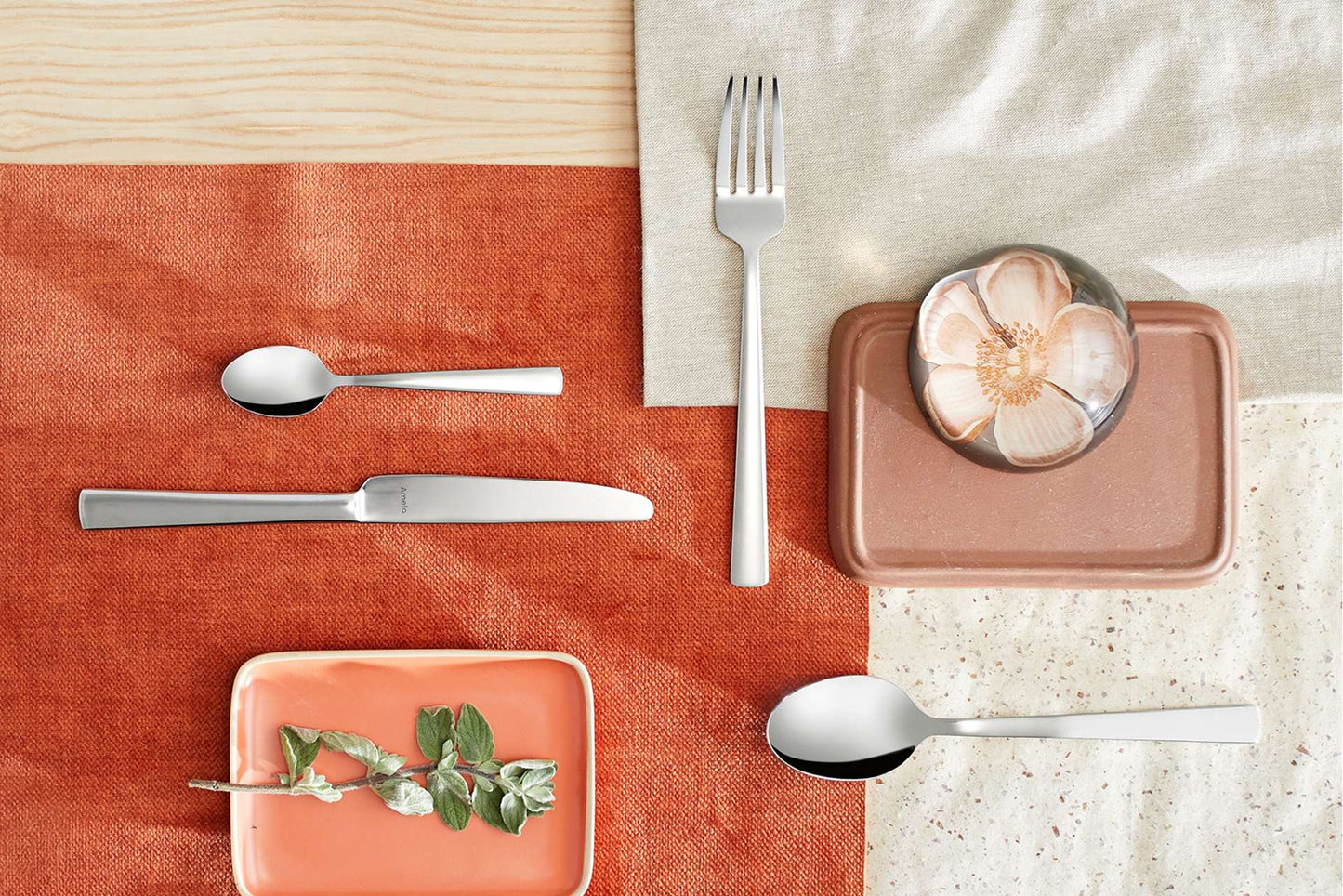 Dessertmessen set massief handvat - 2-delig - 2 Personen - Moderno