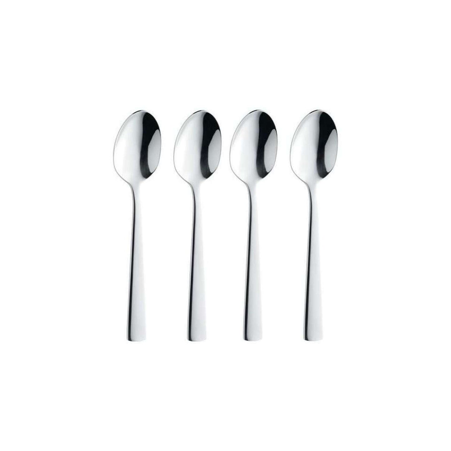 Moderno Coffee Spoon Set - 4 Persons - 4-Piece - Silver Colored